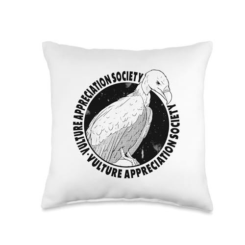 Vultures Turkey Vulture Vulture Appreciation Society Throw Pillow, 16x16,...