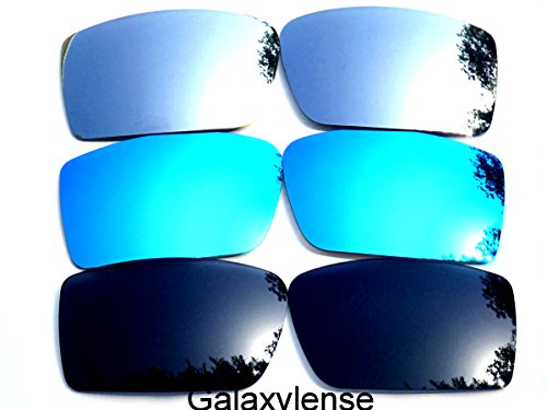 Galaxy Replacement Lenses For Oakley Gascan Black&Blue&Titanium Color Polarized 3 Pairs #TOP1