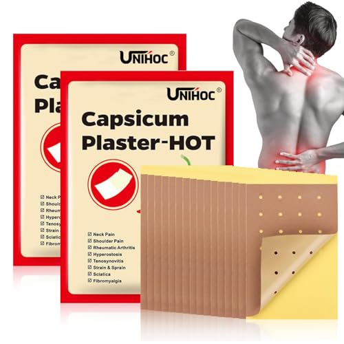 16 Piezas Parche para Alivio Dolor de Cuello, Parches Calientes para Cuello y Hombro, Alivio del Dolor para Hombros, Parche para Dolor Caliente para Rodilla, Parches para Aliviar El Dolor de