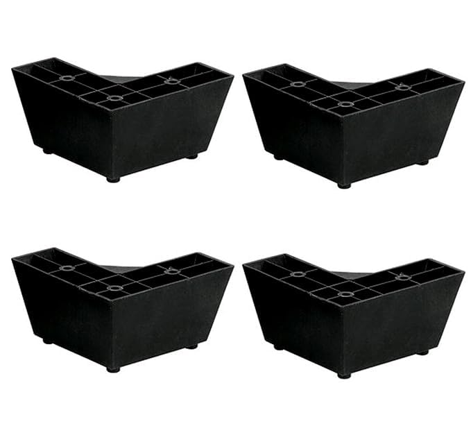 SNOB L-Shaped Furniture Leg Risers, 7.6 cm Height, Heavy-Duty PVC ...