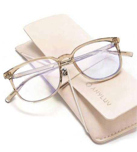 Image of Blue Light Glasses for Woman Men, Womens Blue Light Blocking Glasses Computer Glasses Anti Eyestrain