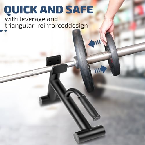 Image of Deadlift Jack Barbell Stand,Barbell Stand for Weight Training Home Gym Easily Unload and Load 600lbs Barbell Plates for Deadlift Exercise