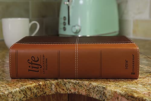 Niv, Life Application Study Bible, Third Edition, Large Print, Leathersoft, Brown, Red Letter #TOP3