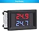 PEMENOL 2Stück Display-Digital-Thermometer, DC4-28V Rot + Blau Dual mit NTC Wasserdichtem Metallfühler-Temperatursensor