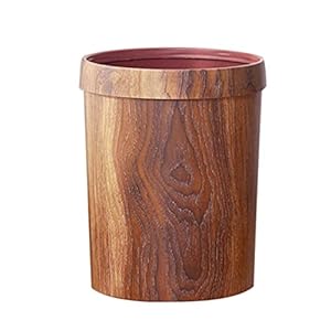 Cabilock Holz Abfalleimer Bin: 10L Holz Runde Müll Eimer Retro Papierkorb Papierkorb Recycling Bin Container für Büro Küche Schlafzimmer Zufällig Stil