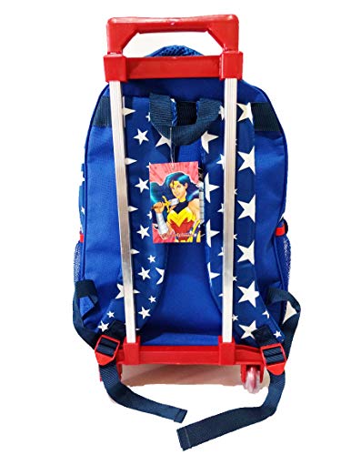 Mochila Escolar Mulher Maravilha de Rodinhas Seanite