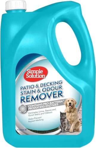90453-2p Simple Solution patio y removedor de manchas y olores para mascotas, 4 L