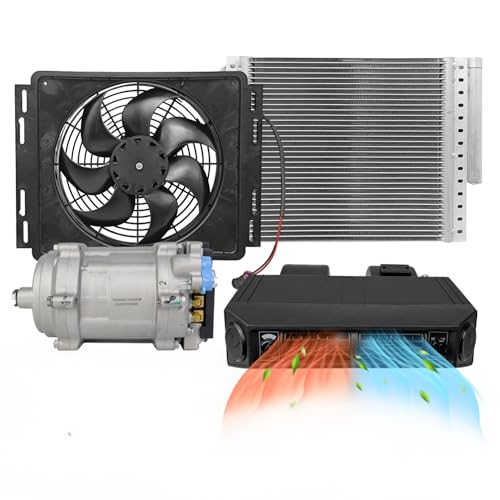 Universal 12V Air Conditioning Under Dash AC Kit 10000btu 12 volt Air Conditioner for Car Van Auto RVs Truck Electric Air Conditioning Heating and Cooling Energy Saving