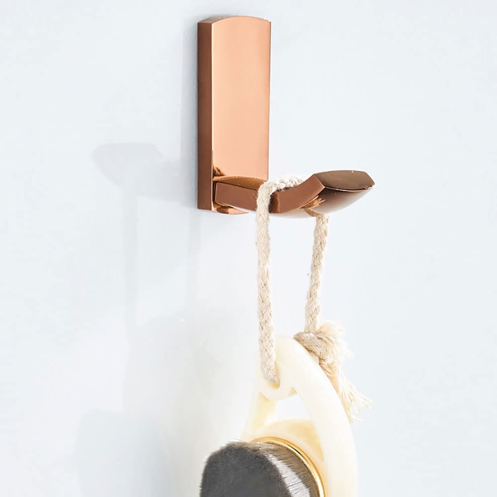 Juego de accesorios de baño de 4 piezas, material de latón dorado rosa, toallero de 22,4 pulgadas + soporte para papel higiénico + toallero de mano + gancho para toallas, instalación perforada