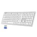 Produktbild TECKNET Bluetooth Tastatur Kabellose, Wiederaufladbare Multi-Device Wireless Keyboard mit Einfacher bis zu 4 Geräte, Ultraflache, Deutsches Layout (QWERTZ), für Mac, Windows, iOS, Chrome OS