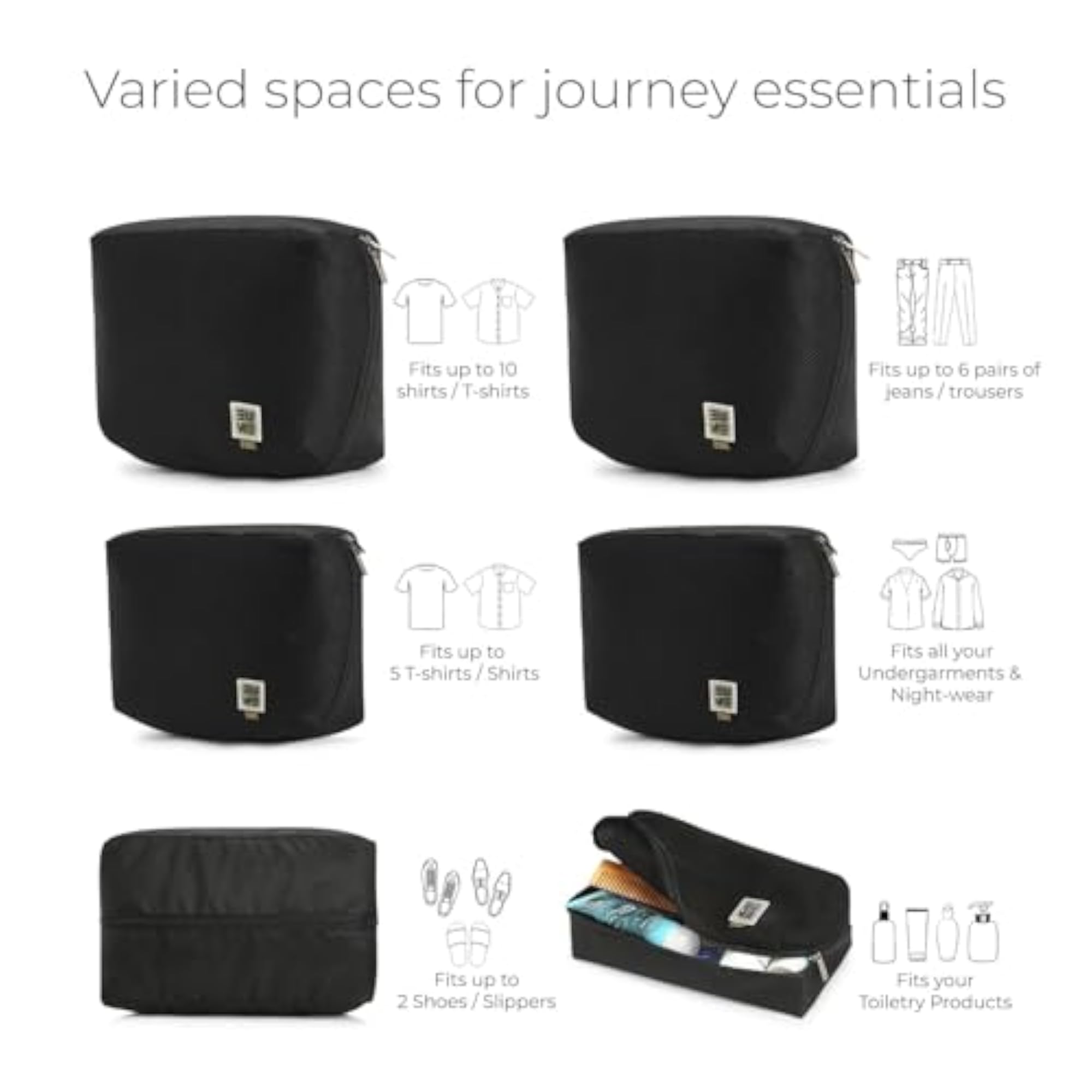 Polyester Storage Pods Packing Cubes for Travel Organization