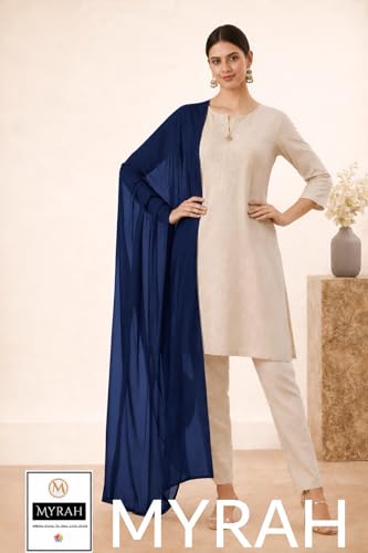Image of MYRAH Chiffon Solid Casual Daily Use Dupatta For Women's & Girls Length - 2.50 Meter