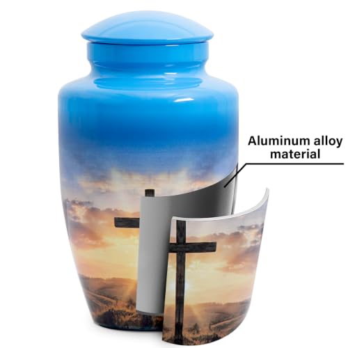 Image of Large Cross Cremation Urns for Human Ashes Adult Male /Female