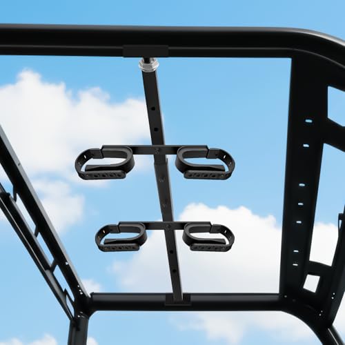 Drieaco UTV Quick-Draw Overhead Gun Rack Holder Fit for Polaris Ranger 1000/1000 Crew/XP 1000/XP 1000 Crew/XP 900/Full-Size 570/Can Am Defender XT SXS w/Pro Fit Cage Span 48-54 Not Fit Round Tube