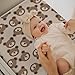 Neutral Boho Bears Changing Pad Covers for Baby Girls Boys Cute Brown Bear Fitted Change Table Covers Mats Watercolor Bears Soft Nursery Diaper Change Table Sheets for 32''×16'' Contoured Pad