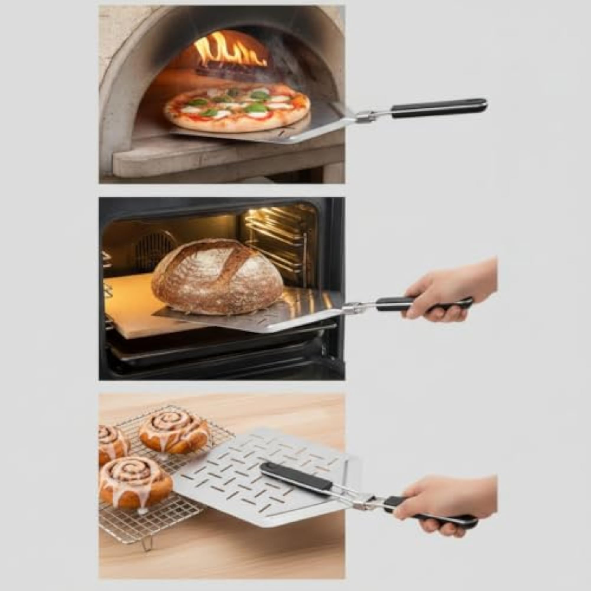 Stainless Steel Folding Pizza Peel, 13 Inch