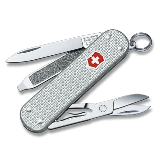 Victorinox Fickkniv Classic Alox (5 funktioner, högkvalitativa aloxskålar, sax) silver