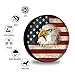 Retro American Flag Spare Tire Cover with Backup Camera Hole Eagle Leather Wheel Covers for Wrangler JL