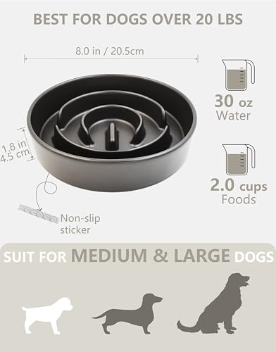 MOPANG-Ceramic-Slow-Feeder-Dog-Bowls-for-Medium-and-Large-Breed-20-Cups-Dog-Slow-Feeder-for-Fast-Eaters-Puzzle-Dog-Bowl-to-Slow-Down-Eating-Maze-Dog-Bowl-30oz-8in