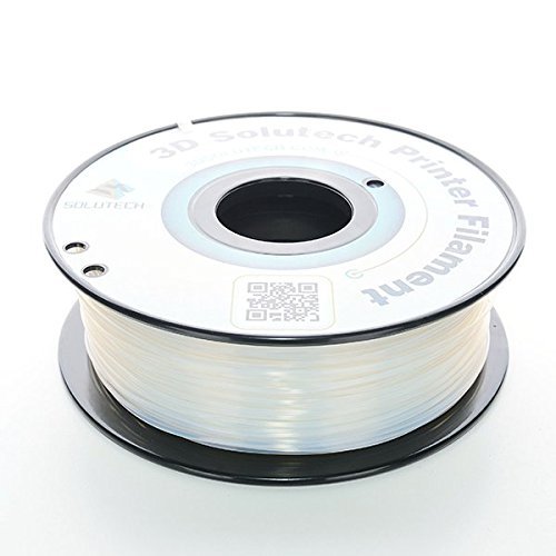 3D Solutech ST175CLPLA Natural Clear 1.75mm 3D Printer PLA Filament, Dimensional Accuracy +/- 0.03 mm, 2.2 LBS (1.0KG), Silver