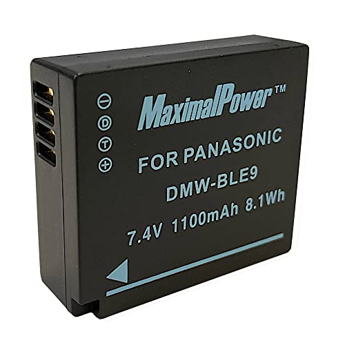 Maximal Power Db Pan Dmw-Ble9 Replacement Battery For Panasonic Dmw-Ble9 Battery, Lumix Dmc-Gf3, Gf3K, S6, S6K Cameras #TOP2