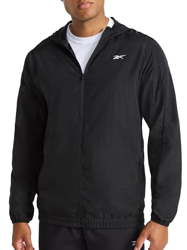  Running DAYO ウーブンジャケット Reebok Men's Running Woven Wind Jacket, Standard Fit, Lightweight