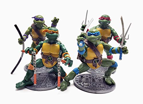 Figurines Ninja Turtles Action Figures Mutant Teenage - TMNT Action Figures [1988 Nostalgic Classic Model] â€“ Set of 4 Ninja Turtles Retro Action Figures (6.5 Inches)