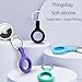 ThingsBag Airtags 4 Pack Holder Keychain, Silicone GPS Case Key Ring for Air Tags-4, Key Chain Accessories for Apple Item Finder Tracker, Itag Cover for Pet Dog Cat, Waterproof Airtag Keychain Holder