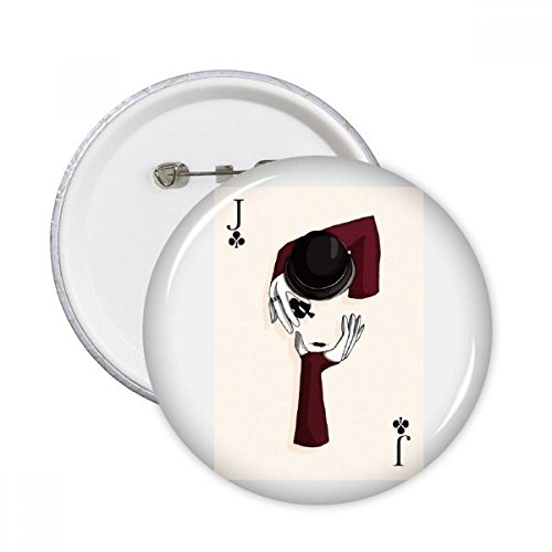 Pins bouton badge rond Spade J XL pour masquer les imperfections et trous sur une veste