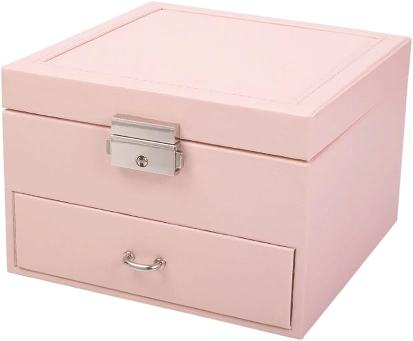 Jewelry Storage Box Large Capacity Earrings Display Desktop Multi Layer(Black)