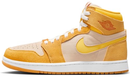 Air Jordan 1 Zoom CMFT 2 Women's Shoes (FJ5743-700, Yellow Ochre/Pale Vanilla/Safety Orange) Size 9