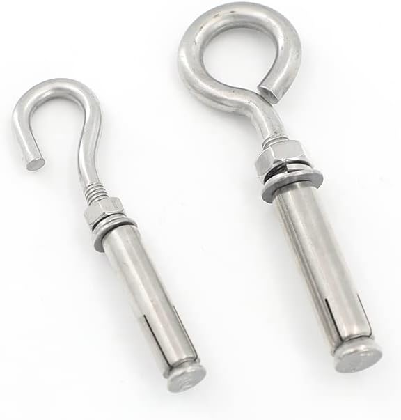 Expansion Screw Bolts, Anchor Bolt Hooks,Hollow Wall Anchors,Open Expansion Hook 304 Stainless Steel Concrete Wall Anchor Bolt Cup Closed Spring Hooks Sleeve ((Closed M6)