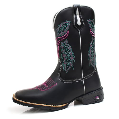 Qual a Melhor Bota Texana Feminina de 2025? Melhores Ranking 9 Bota Texana Feminina Cano Alto Rodeio Em Couro Com Bordado De Boi Bico Quadrado RR Botas