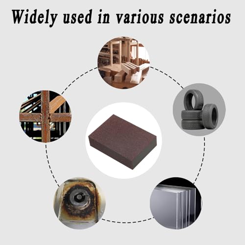 Image of Baitiane 6 Pack Carborundum Nano Emery Sponge, Sanding Sponge Block, Rust Remover Tool, Household Cleaning Tools, Kitchen Cleaning Sponge, Grit 90