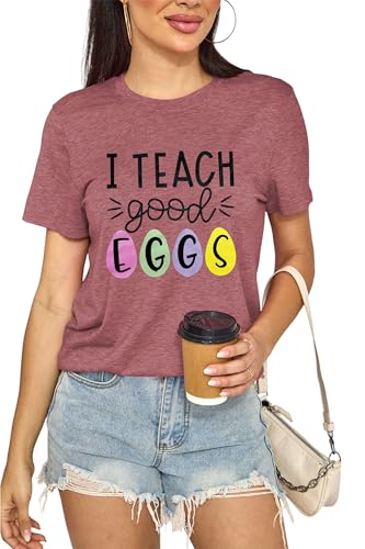 2025 Happy Easter Teacher Shirts for Women Leopard Funny Bunny Graphic Shirt Easter Tee Tops 2025 Happy Easter Teacher Shirts for Women Leopard Funny Bunny Graphic Shirt Easter Tee Tops - Image 4
