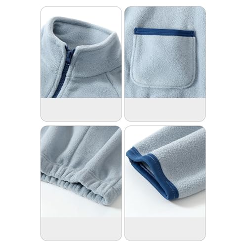 Boys Girls Tracksuit Polar Fleece 2 Piece Outfits Sweatsuit Pocket Zip Up Sweatshirt with Pants 𝗟ounge Legging Set for Kids4