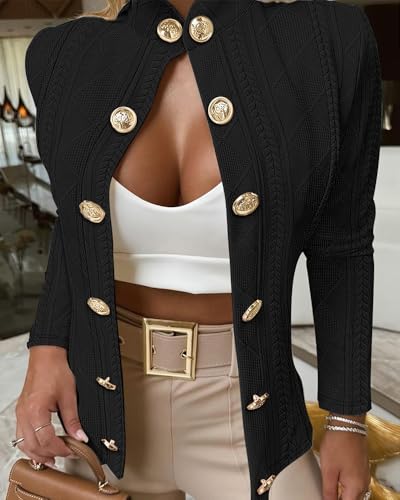 Image of CHICME Women's Argyle Cable Knit Cropped Jacket