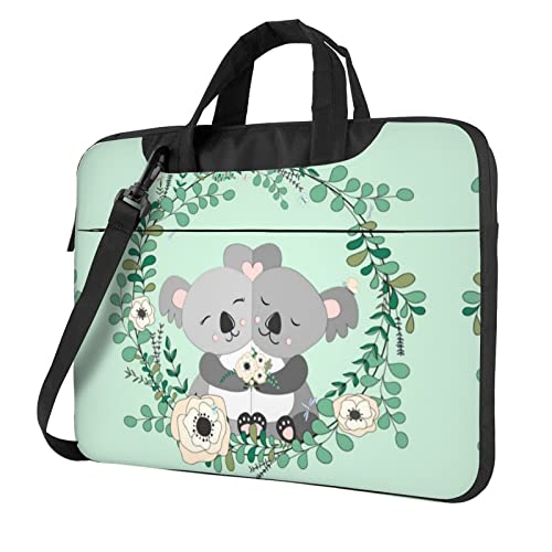 Sacoche bandoulière ordinateur portable 13 14 pouces motif carte du monde koala 14 inch
