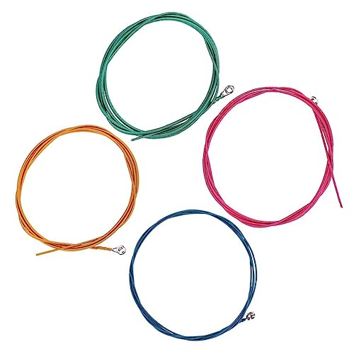 COSMEVIVI 4pcs Electric Bass Strings Bass Guitar Smooth Surface Durable Material Unique Vibrant Tones Replacement Guitar Accessories for Musicians and Performers