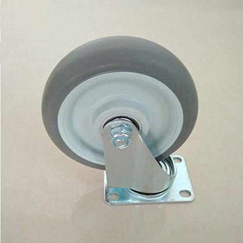 Ruedas de Servicio Pesado 5 Medianas Pulgadas sintético Vientián la Rueda Doble Eje de Caucho Gris Universal de la Carretilla (Dimensioni : 5 Inch)