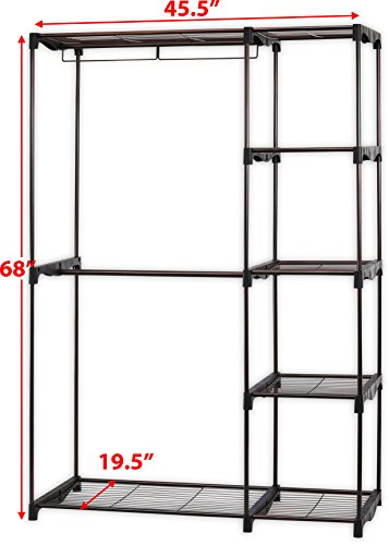 Simplehouseware Freestanding Clothes Garment Organizer Closet, Bronze #TOP3