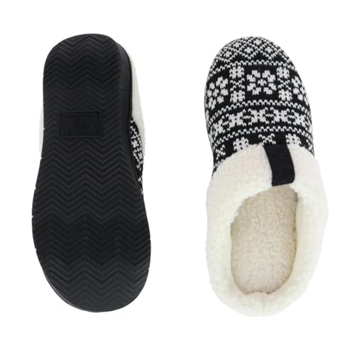 Isotoner Women's Heritage Fairisle Knit Hoodback Slipper3