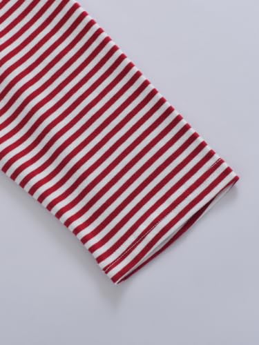Image of Latuza Women's Petite Cotton Pajama Set Striped Button Down Pjs