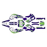 Kalair GFX Graphics Kit for Kawasaki KX65 (1999-2024) Turbo Series Purple 9 Mil-Dirt Bike Custom Racing Graphics Decals Stickers Kit, no-Plastics