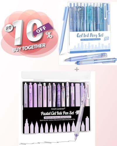 Set de bolígrafos de gel Four Candies 14 piezas