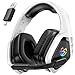 Tatybo Casque Gaming sans Fil pour PC, Ps5, Ps4, 2,4 GHz USB et Type-C avec Microphone, Batterie 40H, Casque Bluetooth pour Switch, Ordinateur Portable, Mobile, Mac, Noir et Blanc