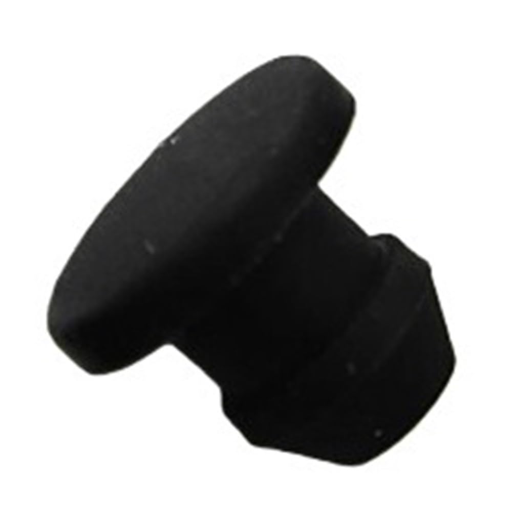 10pcs Black Cap T Type Hole Plugs, Snap On Silicone Rubber Gasket Seal Stoppers for Tables and Chairs(6.5mm)