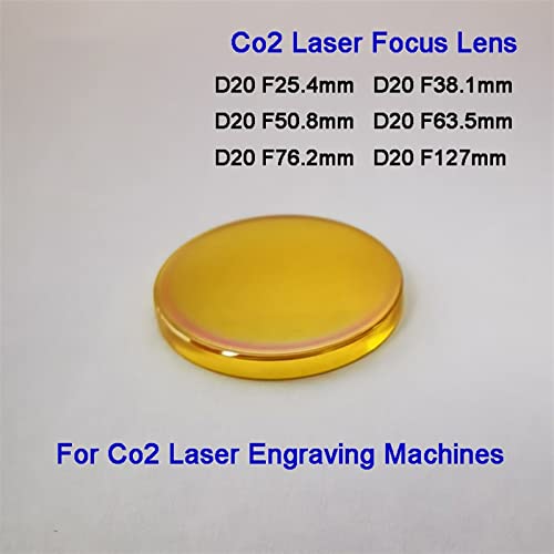 CO2 Laser Lens ZnSe Laser Mirror Dia. 20mm FL25.4mm-63.5mm for CO2 Laser Engraving Cutting Machine(20mm,50.8mm)