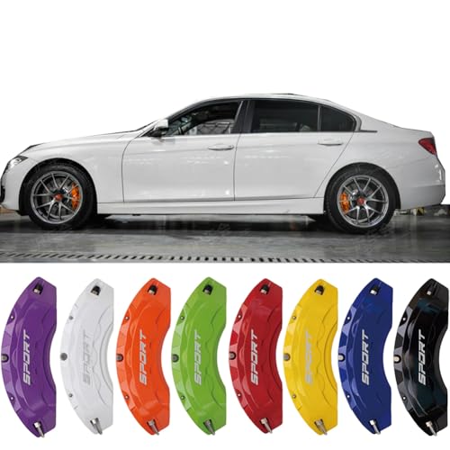 Car Brake Caliper Covers Compatible for BMW 1 2 3 4 5 6 7 Series X1 X2 X3 X4 X5 X6 I3 I3X Accessories (Red, 2pc front & 2pc rear)