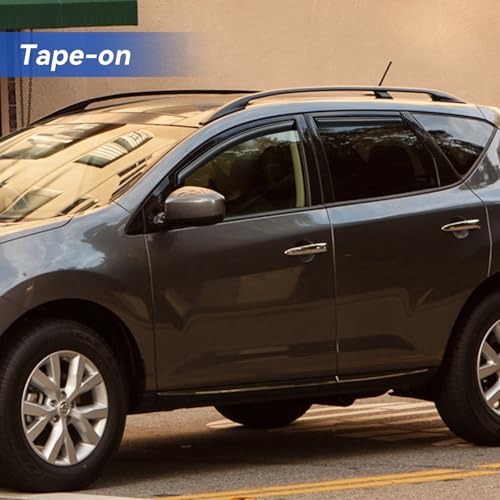 Image of Window Visors Rain Guards Shield for 2009-2014 Nissan Murano, Out-Channel Window Vent Wind Deflectors Visors Shades for 09-14 Murano